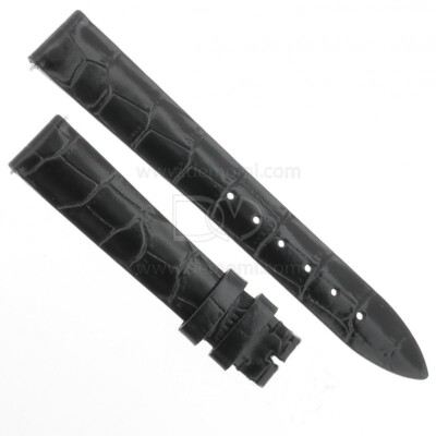 Frederique Constant Strap FCS-B16x14NS Black Alligator Print 16-14 mm