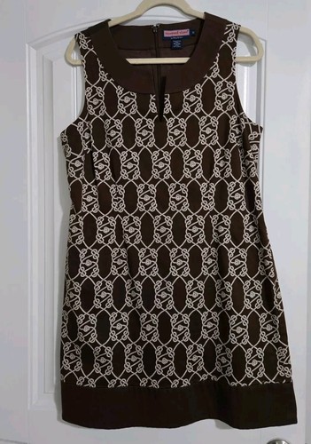 Vineyard Vines Brown Knot Sheath Dress Sz 12 EUC