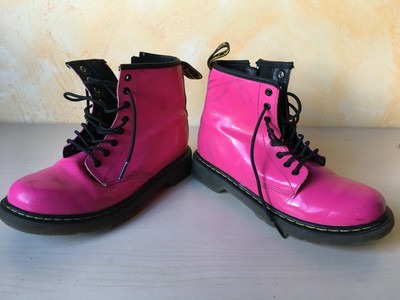 ANFIBI DR MARTENS CON CERNIERA DELANEY PELLE ROSA EUR. 34 | eBay
