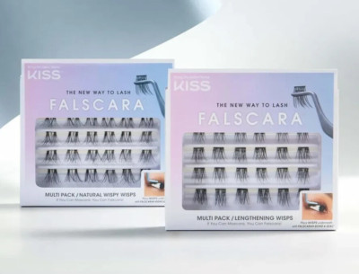 2 PACK KISS Falscara Multipack False Eyelashes, Lash Clusters Lengthening KFCM01