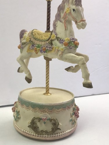 Vintage Carousel music box horse rotating waltz song GLAMA - Picture 5 of 7