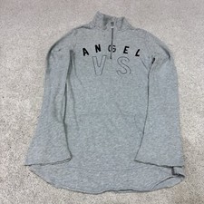 Victoria s Secret Sweatshirt Women s Gray Long Sleeve 1/4 Zip Size Small