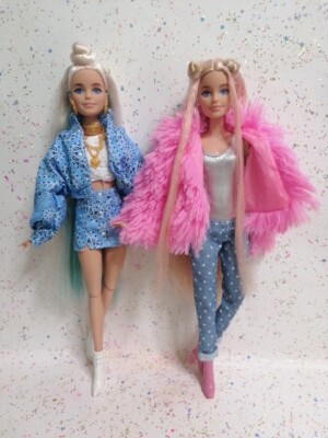 Barbie Extra (Millie Face) lot of 2 incomplete dolls w/different