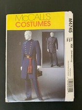 McCall's Costumes M4745 size XM sm-med-lg adult men's Civil War Uncut