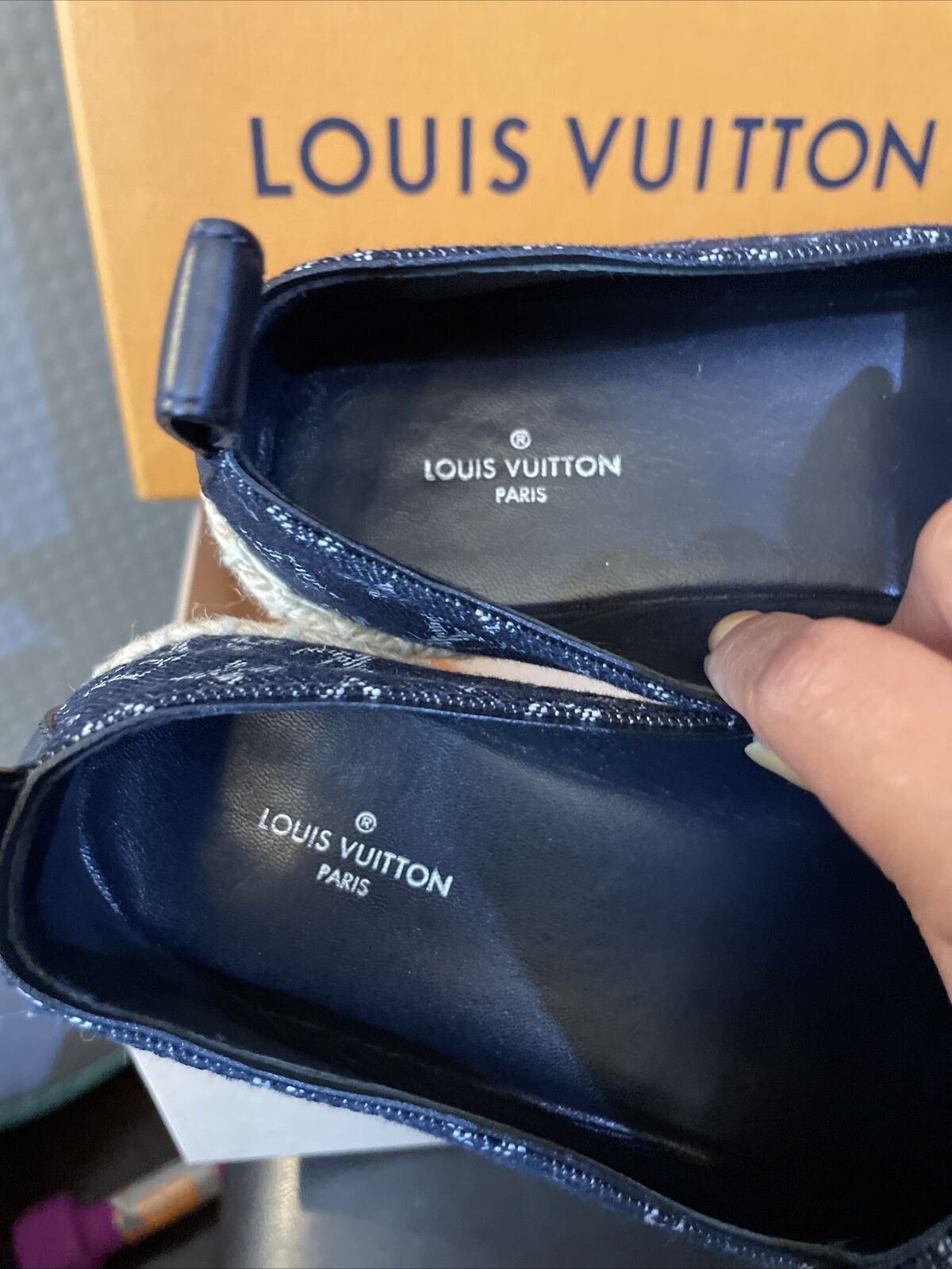 Cloth espadrilles Louis Vuitton Beige size 6 US in Cloth - 27478991