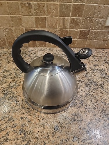 Mr.Coffee-2.2-Quart Whistling Tea Kettle Stainless Steel - Picture 4 of 9