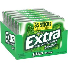 Extra Spearmint Sugarfree Gum 35 Count Pack of 6 piece
