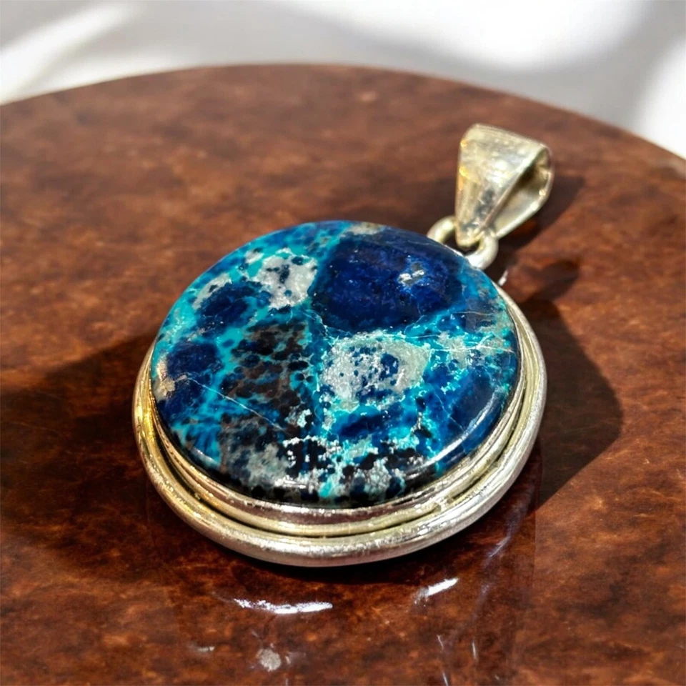 Ciondolo con Azzurrite in argento 925 - Immagine 2 di 3