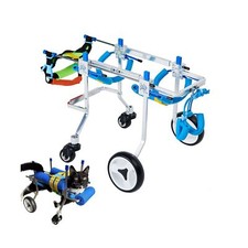 Adjustable 4-Wheel Dog Cart/Wheelchair, Animal Exercise Wheels  for Pet/Do