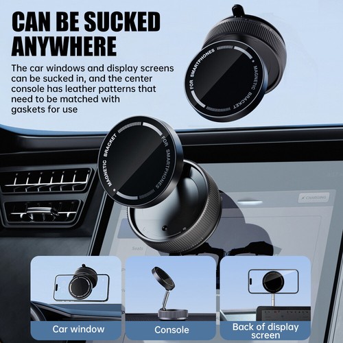 Magnetic Car Mount Holder Stand Dashboard 360° Rotating For iPhone 16 15 Samsung - Picture 15 of 17