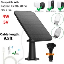 Solar Panel for EufyCam Eufy Cam 2/2C/2C Pro/E/2 Pro/SoloCam E20 E40 wall Mount