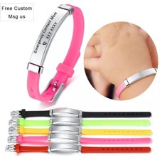 Custom Medical Alert Bracelet Personalized Emergency ID Wristband for Adult/Kids