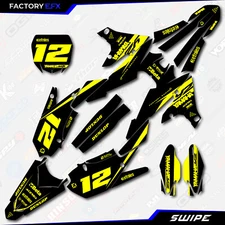 Black & Yellow Swipe Racing Graphics Kit fits 19-23 Yamaha YZ250F YZF250 Decal