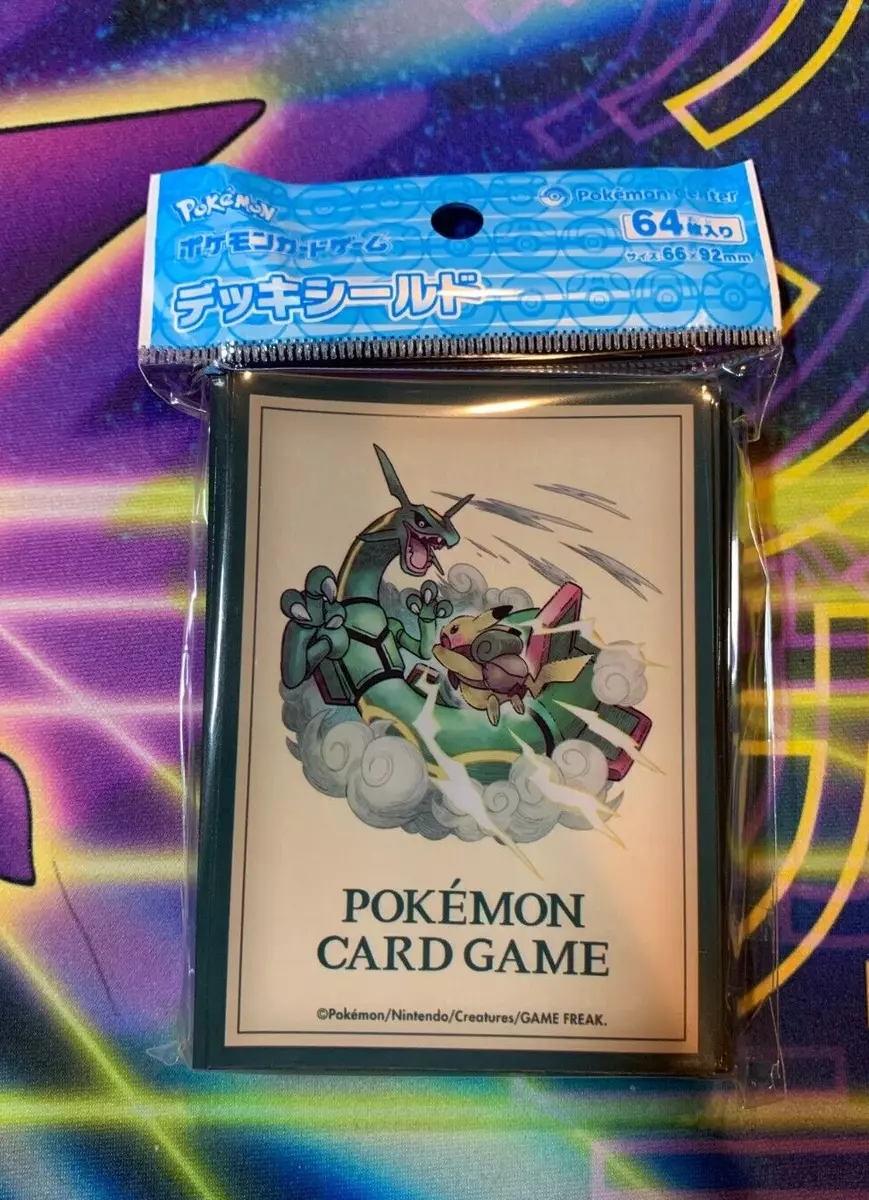 Pokemon Center Original Card Game Sleeve PIKACHU ADVENTURE Rayquaza 64  sleeves