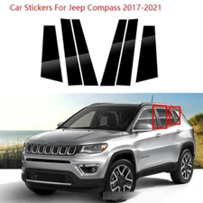 Door Window Pillar Posts For Jeep Compass 2017-21 Door Panel Trim Stickers Pads