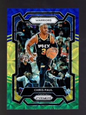 2023-24 PRIZM CHOICE BLUE YELLOW GREEN SCOPE #99 CHRIS PAUL WARRIORS