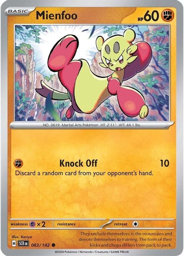 Pokemon Mienfoo (83/185) Stellar Crown NM