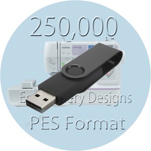 Embroidery designs 250000+ PES Files brother machine 16 GB