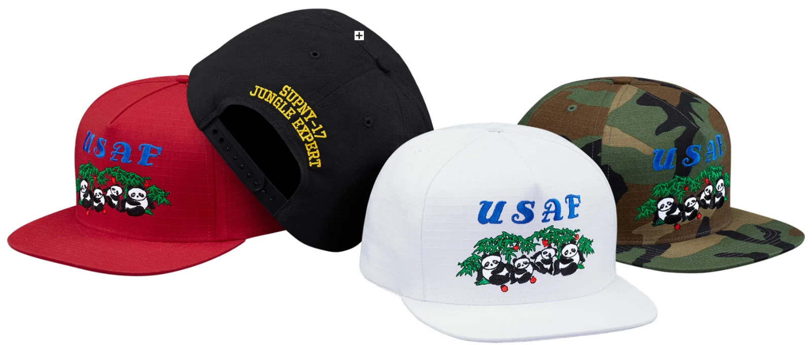Casquette de baseball SUPREME SS17 Pandas 5 panneaux Woodland Camo Camp Cap authentique neuve