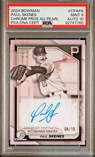 2024 Bowman - Chrome Prospect Auto Pearl  #CPA-PS Paul Skenes /10