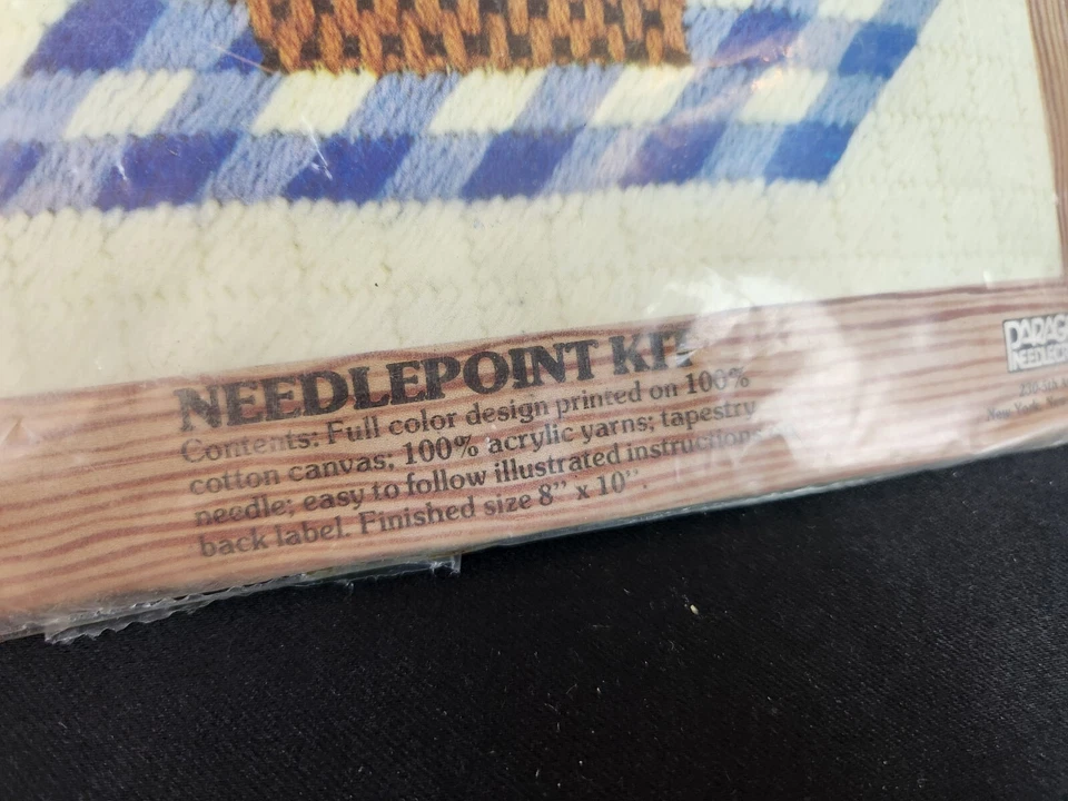 Kit de punta de aguja vintage flores violetas cesta floral 1977 8x10 Paragon #5407 Foto 3 de 4