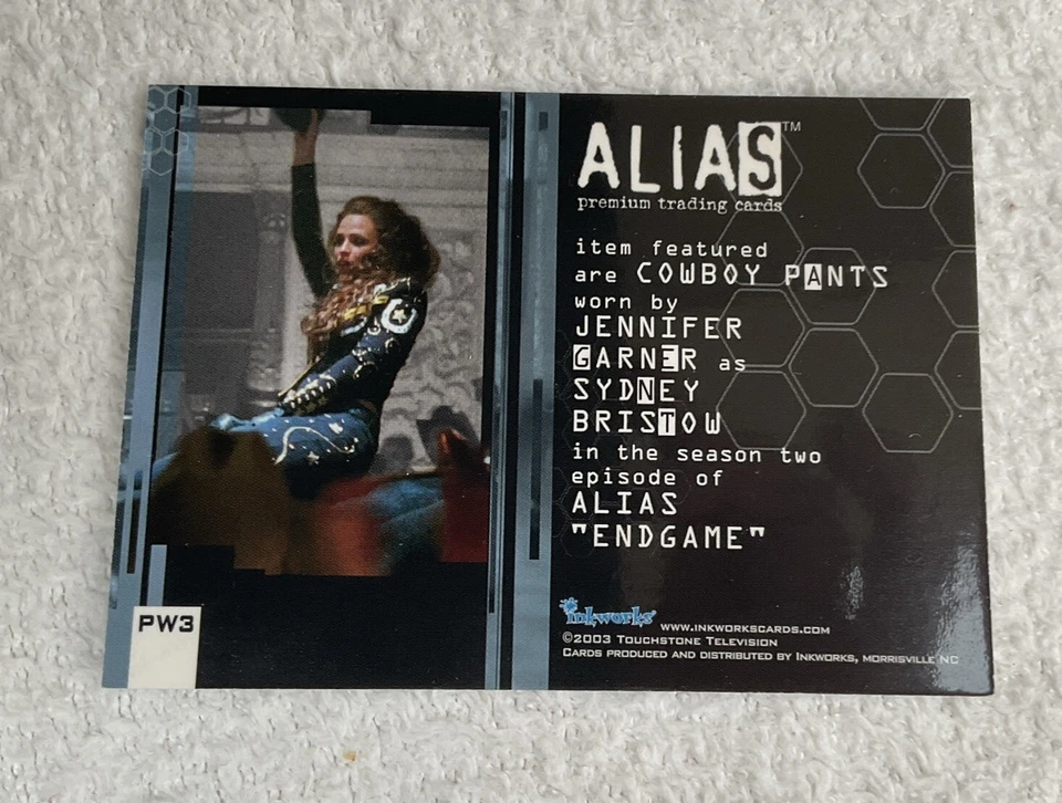 Alias Season 2 Costume Piecework Relic Card Jennifer Garner As Sydney PW3 - Image 2 of 2