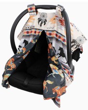 Dear Baby Gear Deluxe Car Seat Canopy Infant Cover Southwestern Tribal Horses