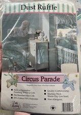 Vintage Circus Parade Nursery Dust Ruffle