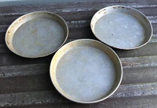 LOT of 3 Commercial Aluminum 8'' Pizza Pans baking