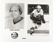 1979-80 NY Islanders New York Lorne Henning #10 NHL Hockey Vintage Promo Photo