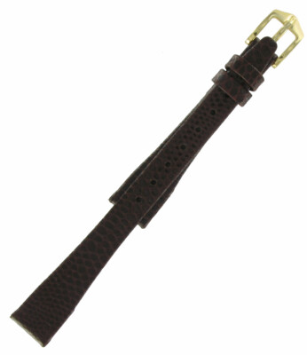 Hirsch 12mm Genuine Lizard Leather Short Brown Womens Watch Strap NOS