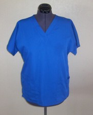 Women's Cherokee Workwear Blue Short Sleeves Pullover Scrub Uniform Small