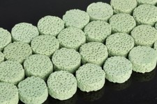 15MM Green Volcanic Lava Flat Round Button Grade AAA Natural Loose Beads 15"