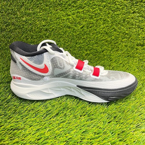 Nike Kyrie 8 White University Red Mens Size 8 Athletic Basketball Shoes Sneakers - Picture 4 of 10