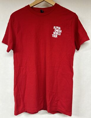 Original Men's Machine Gun Kelly Alpha Omega Tour T-shirt Size Medium Red (2016)