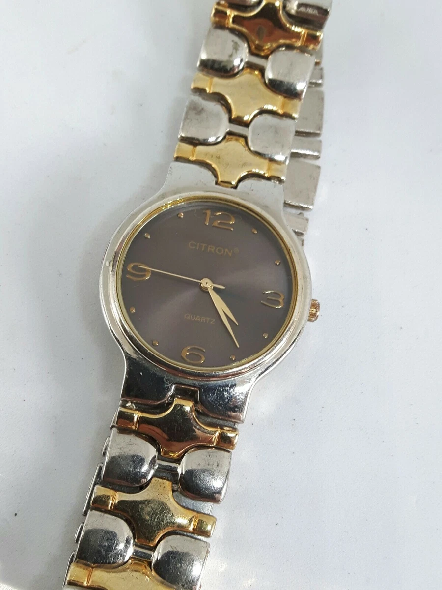 Preowned Citron unisex quartz watch with mixed metal strap fwo