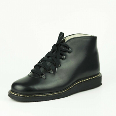 Robuster Lederschuh Wanderschuh Lammfellfutter echtes Nubuk Rinderleder 