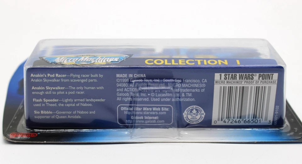 1998 Star Wars Micro Machines Episode 1 Collection 1 Anakin Skywalker New Sealed - Image 4 of 4