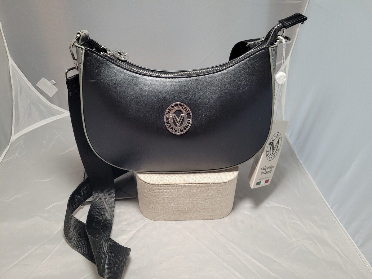 VALENTINO ORLANDI ITALY BLACK & GRAY CROSSBODY SHOULDER BAG  display picture 1