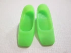 Vintage Barbie: BUSY FRANCIE Doll Shoes 3313 ~ Green Taiwan Square Toe Heels HTF