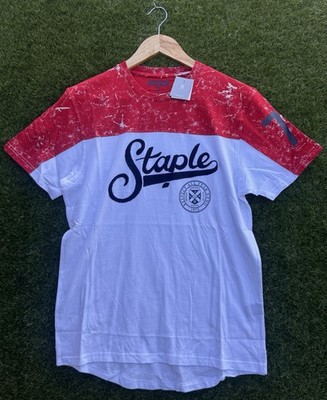 Herren Staple Pigeon rot/weiß Streetwear Grafik T-Shirt Größe Small