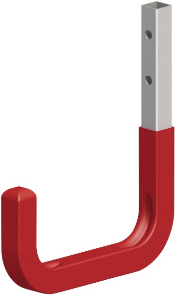 Alfer Wandhaken Gummiert T 8 X H 12 Cm, Stahl Verzinkt Rot ?Haken Universalhaken-image