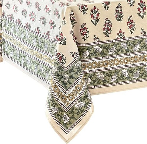 Elrene Home Fashions Nomad Ernte Blockdruck Herbst/Thanksgiving rechteckiger Tisch - Bild 1 von 5