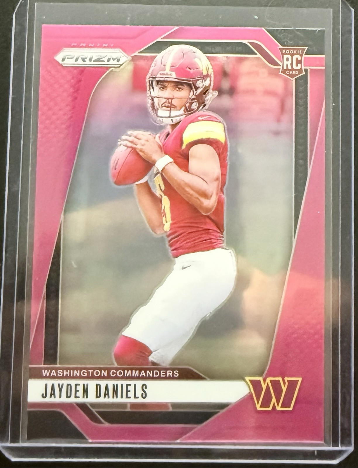 2024 Panini Prizm Jayden Daniels Pink Pulsar Prizm Rookie RC #347 Commanders