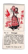 Typhoo Tea World Costumes Card 1955 #12 Portugal girl from Viana do Castelo