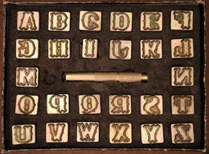 Midas Script Alphabet Set  1/2" 8139-00