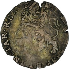 [#971976] Coin, Spanish Netherlands, Philip IV, Escalin, 1623, Bruges, VF, Sil, 