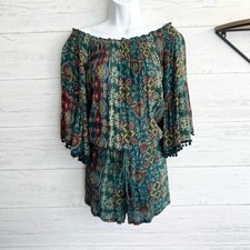 Raga Off the Shoulder Pom Pom Romper