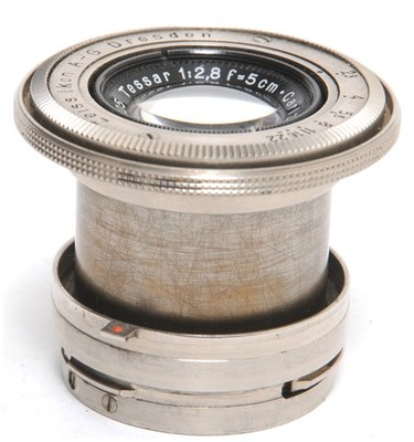Vintage Zeiss Jena Tessar 2.8/5cm Nickel lens for Contax I