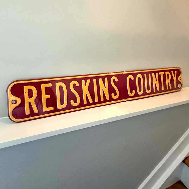 Washington Redskins "Redskins Country" Metal Sign Burgundy/Gold NFL Licensed